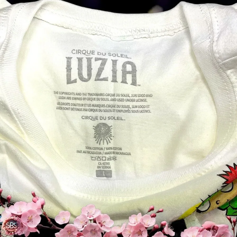 CIRQUE DU SOLEIL Luzia graphic kids t-shirt, white, Large, NWT